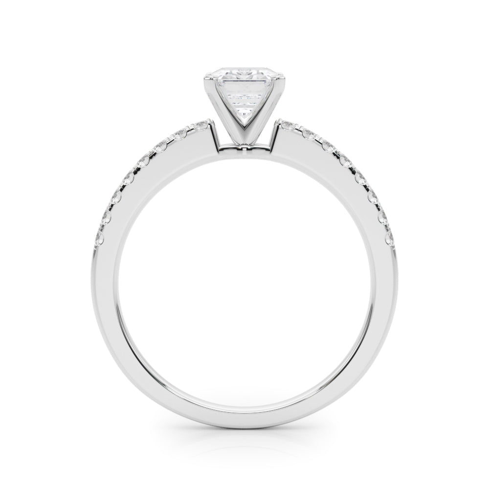Sculpted Prong-Set Round Diamond Engagement Ring — 9K/18K Gold & Platinum
