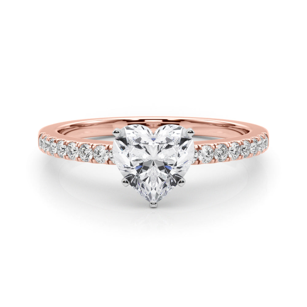 Sculpted Prong-Set Round Diamond Engagement Ring — 9K/18K Gold & Platinum