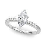 Sculpted Prong-Set Round Diamond Engagement Ring — 9K/18K Gold & Platinum