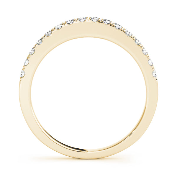 Straight Diamond Half Eternity Ring in Gold & Platinum