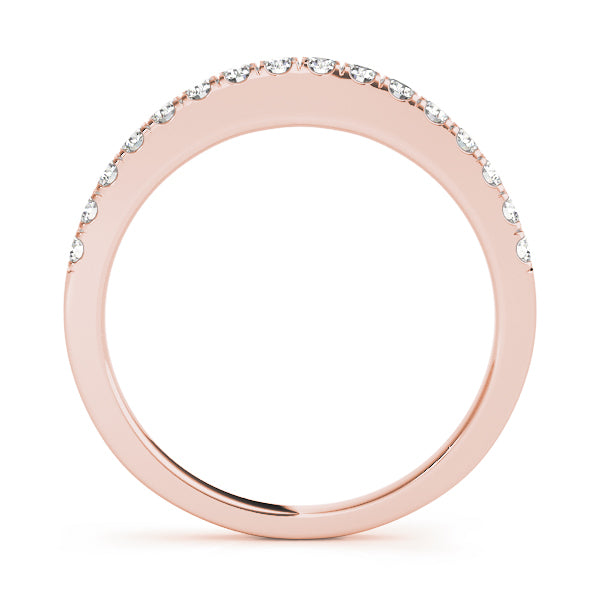 Straight Diamond Half Eternity Ring in Gold & Platinum
