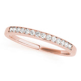 Prong in Channel Half Eternity Ring in Gold & Platinum