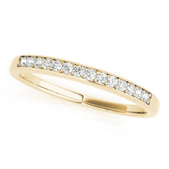 Prong in Channel Half Eternity Ring in Gold & Platinum