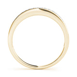 Prong in Channel Half Eternity Ring in Gold & Platinum