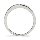 Prong in Channel Half Eternity Ring in Gold & Platinum