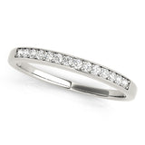 Prong in Channel Half Eternity Ring in Gold & Platinum