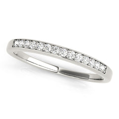 Prong in Channel Half Eternity Ring in Gold & Platinum