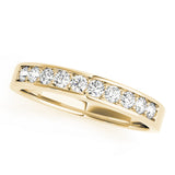 Prong in Channel Half Eternity Ring in Gold & Platinum
