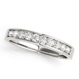 Prong in Channel Half Eternity Ring in Gold & Platinum