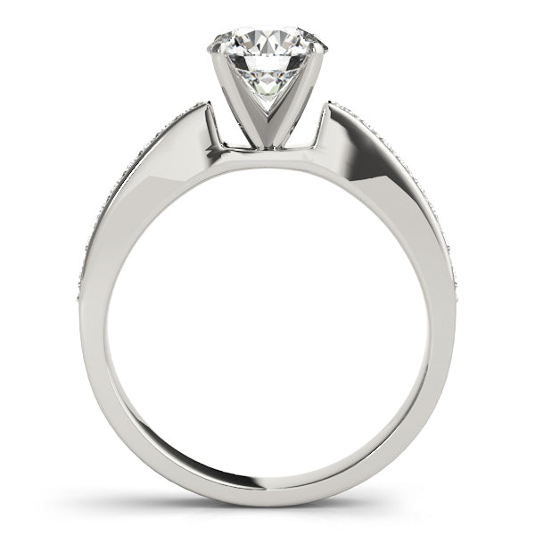 Lustrous Channel-Set Round Diamond Engagement Ring — 9K/18K Gold & Platinum