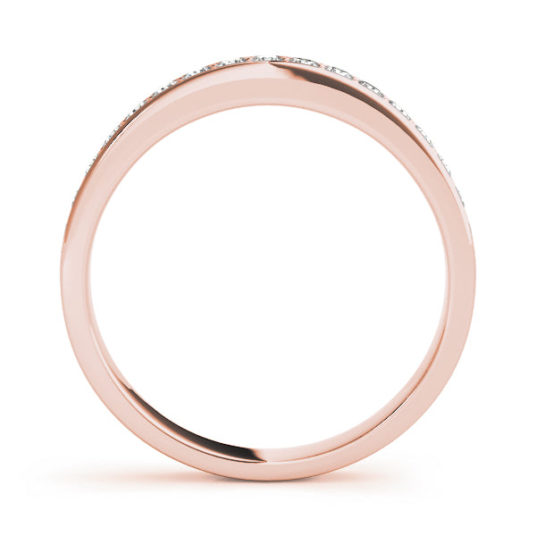 Channel Set Half Eternity Ring in Gold & Platinum