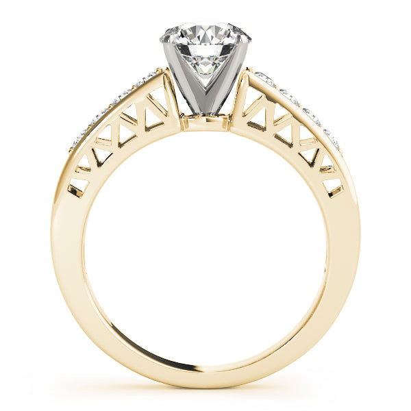 Dazzling Channel-Set Round Diamond Engagement Ring — 9K/18K Gold & Platinum