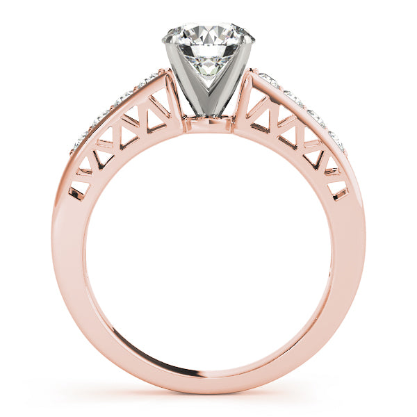 Dazzling Channel-Set Round Diamond Engagement Ring — 9K/18K Gold & Platinum