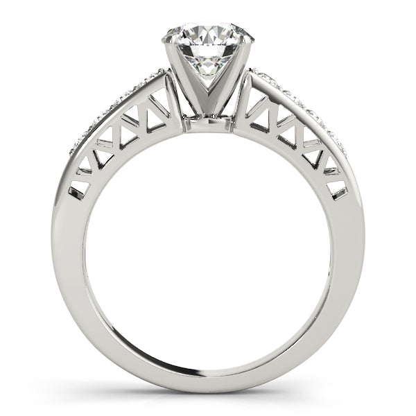 Dazzling Channel-Set Round Diamond Engagement Ring — 9K/18K Gold & Platinum