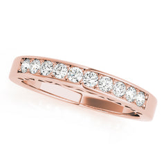 Channel Set Half Eternity Ring in Gold & Platinum