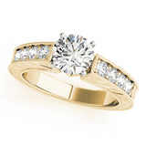 Splendid Antique Round Diamond Engagement Ring — 9K/18K Gold & Platinum