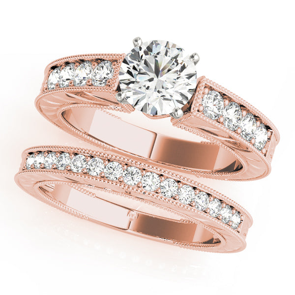 Splendid Antique Round Diamond Engagement Ring — 9K/18K Gold & Platinum