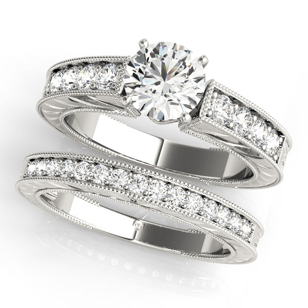 Splendid Antique Round Diamond Engagement Ring — 9K/18K Gold & Platinum