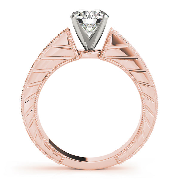 Splendid Antique Round Diamond Engagement Ring — 9K/18K Gold & Platinum