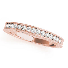 Channel Set Filigree Half Eternity Ring in Gold & Platinum