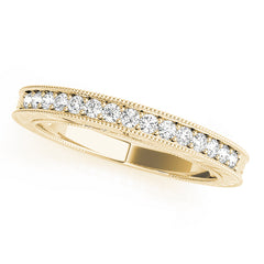 Channel Set Filigree Half Eternity Ring in Gold & Platinum