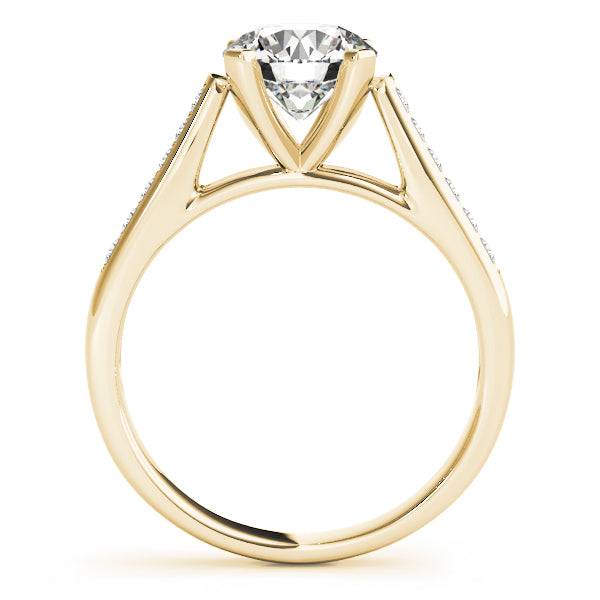 Enchanted Channel-Set Round Diamond Engagement Ring — 9K/18K Gold & Platinum