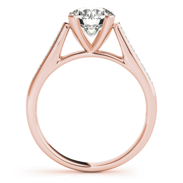 Enchanted Channel-Set Round Diamond Engagement Ring — 9K/18K Gold & Platinum