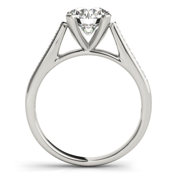Enchanted Channel-Set Round Diamond Engagement Ring — 9K/18K Gold & Platinum