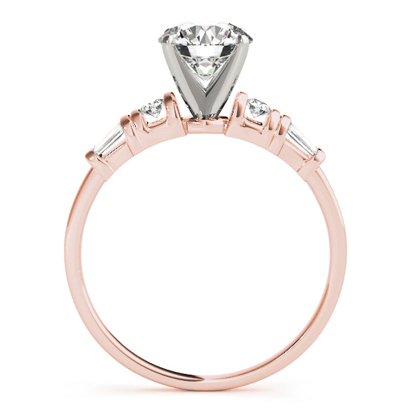 Devoted Fancy Shape Baguette Round Diamond Engagement Ring — 9K/18K Gold & Platinum