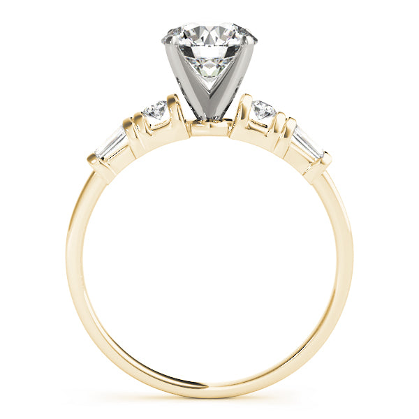 Devoted Fancy Shape Baguette Round Diamond Engagement Ring — 9K/18K Gold & Platinum