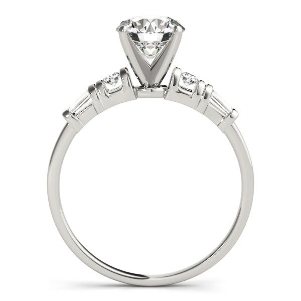 Devoted Fancy Shape Baguette Round Diamond Engagement Ring — 9K/18K Gold & Platinum