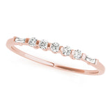 Fancy Baguette Half Eternity Ring in Gold & Platinum