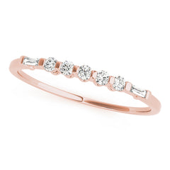 Fancy Baguette Half Eternity Ring in Gold & Platinum