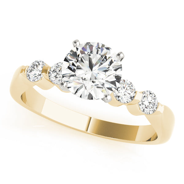 Adored Prong-Set Round Diamond Engagement Ring — 9K/18K Gold & Platinum