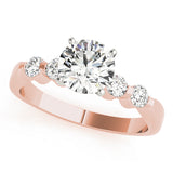 Adored Prong-Set Round Diamond Engagement Ring — 9K/18K Gold & Platinum