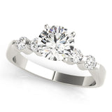 Adored Prong-Set Round Diamond Engagement Ring — 9K/18K Gold & Platinum