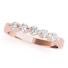 Bar Set Half Eternity Ring in Gold & Platinum