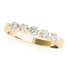 Bar Set Half Eternity Ring in Gold & Platinum