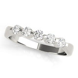 Bar Set Half Eternity Ring in Gold & Platinum