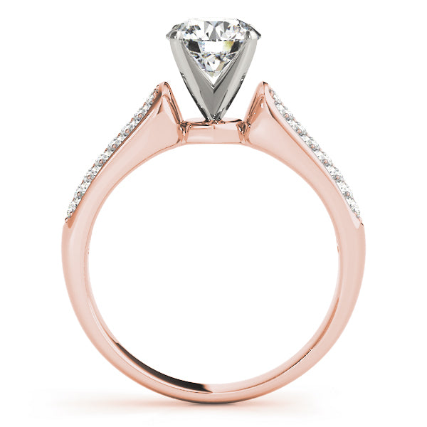 Resplendent Pave Round Diamond Engagement Ring — 9K/18K Gold & Platinum