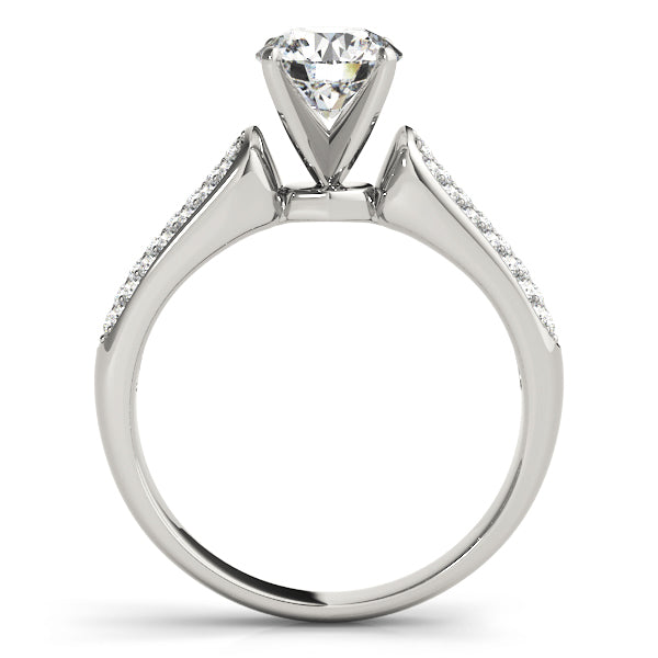 Resplendent Pave Round Diamond Engagement Ring — 9K/18K Gold & Platinum