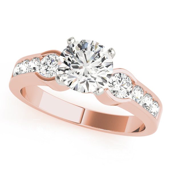 Cherished Three-Stone Round Diamond Engagement Ring — 9K/18K Gold & Platinum