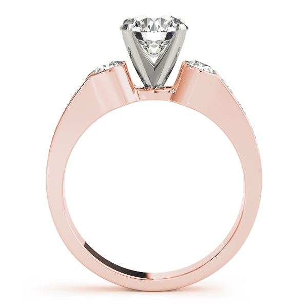 Cherished Three-Stone Round Diamond Engagement Ring — 9K/18K Gold & Platinum