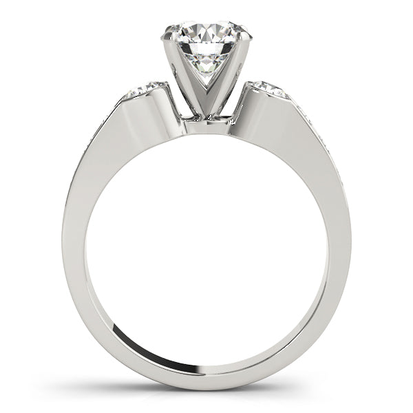 Cherished Three-Stone Round Diamond Engagement Ring — 9K/18K Gold & Platinum