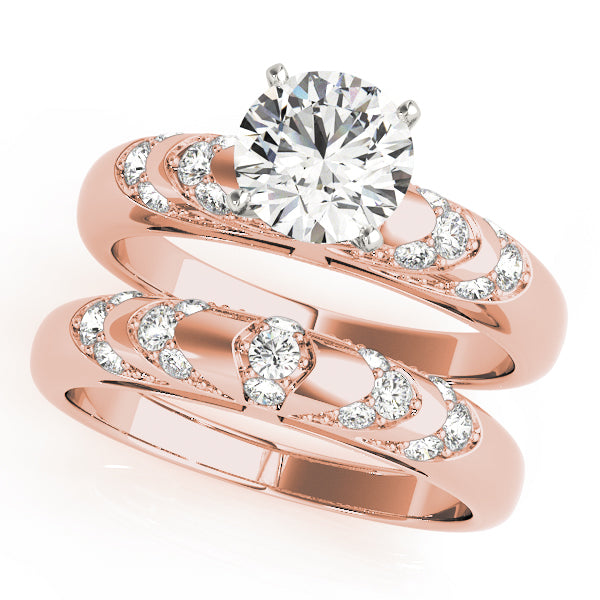 Noble Antique Round Diamond Engagement Ring — 9K/18K Gold & Platinum