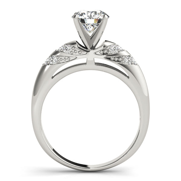 Noble Antique Round Diamond Engagement Ring — 9K/18K Gold & Platinum