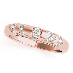 Contemporary Pavã© Half Eternity Ring in Gold & Platinum