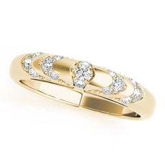 Contemporary Pavã© Half Eternity Ring in Gold & Platinum