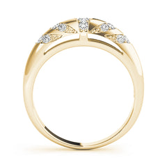 Contemporary Pavã© Half Eternity Ring in Gold & Platinum