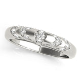 Contemporary Pavã© Half Eternity Ring in Gold & Platinum